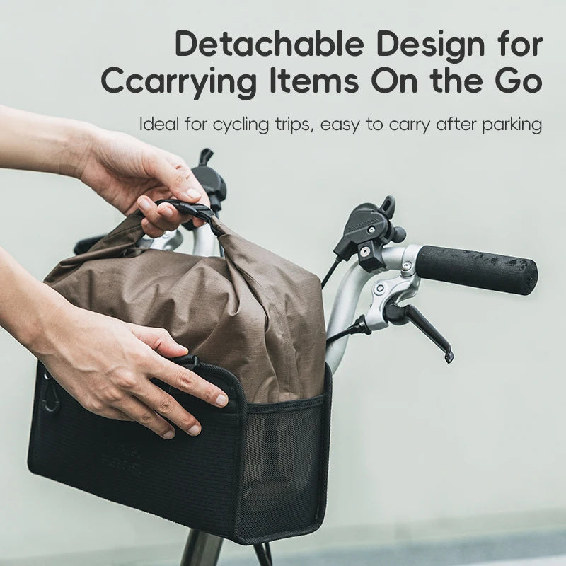 ROCKBROS W008 Bicycle Handlebar Hanging Bag Waterproof Detachable Bike Front Storage Bag ROCKBROS W008 Bicycle Handlebar Hanging Bag Waterproof Detachable Bike Front Storage Bag